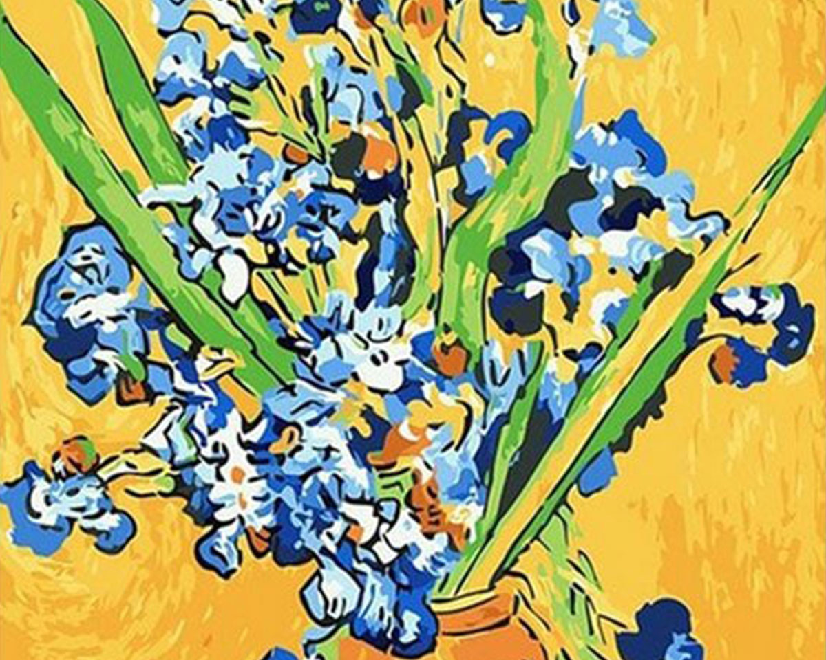 Pictura pe numere - Vaza cu irisi Van Gogh
