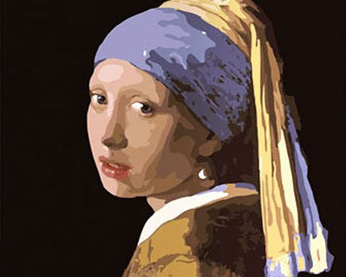 Pictura pe numere - Fata cu turban Johannes Vermeer